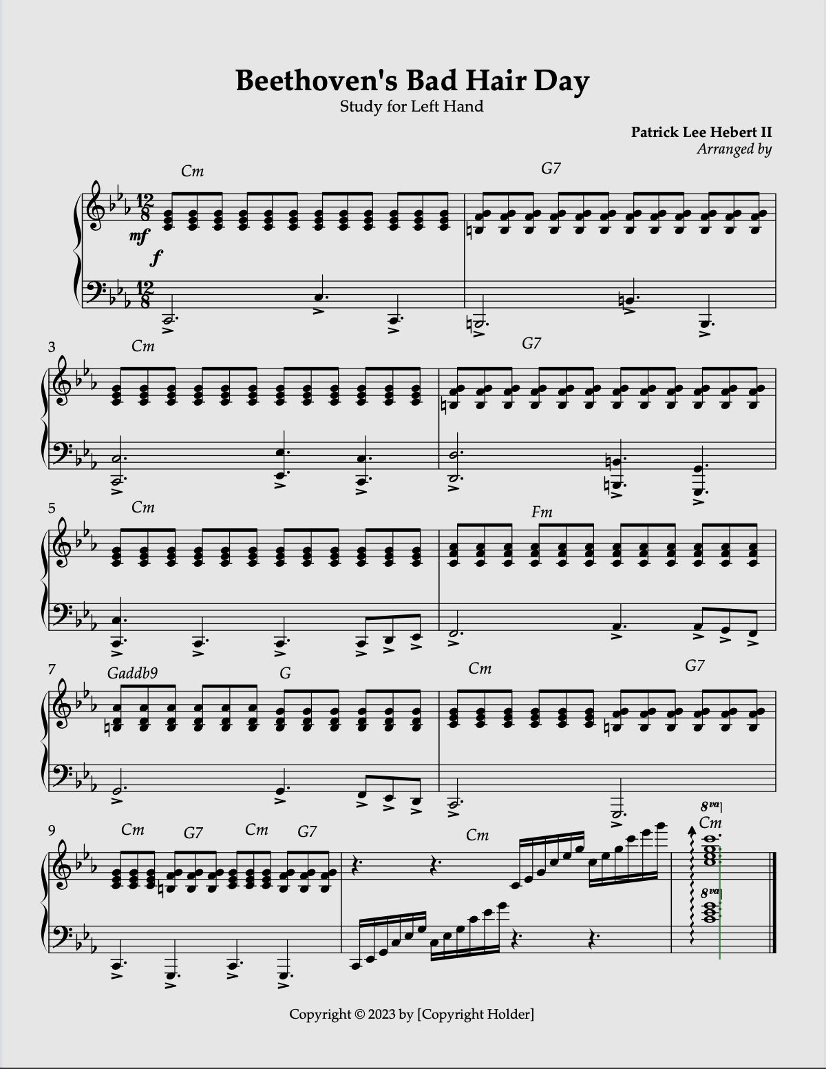 Preview of Beethoven's Bad Hair Day