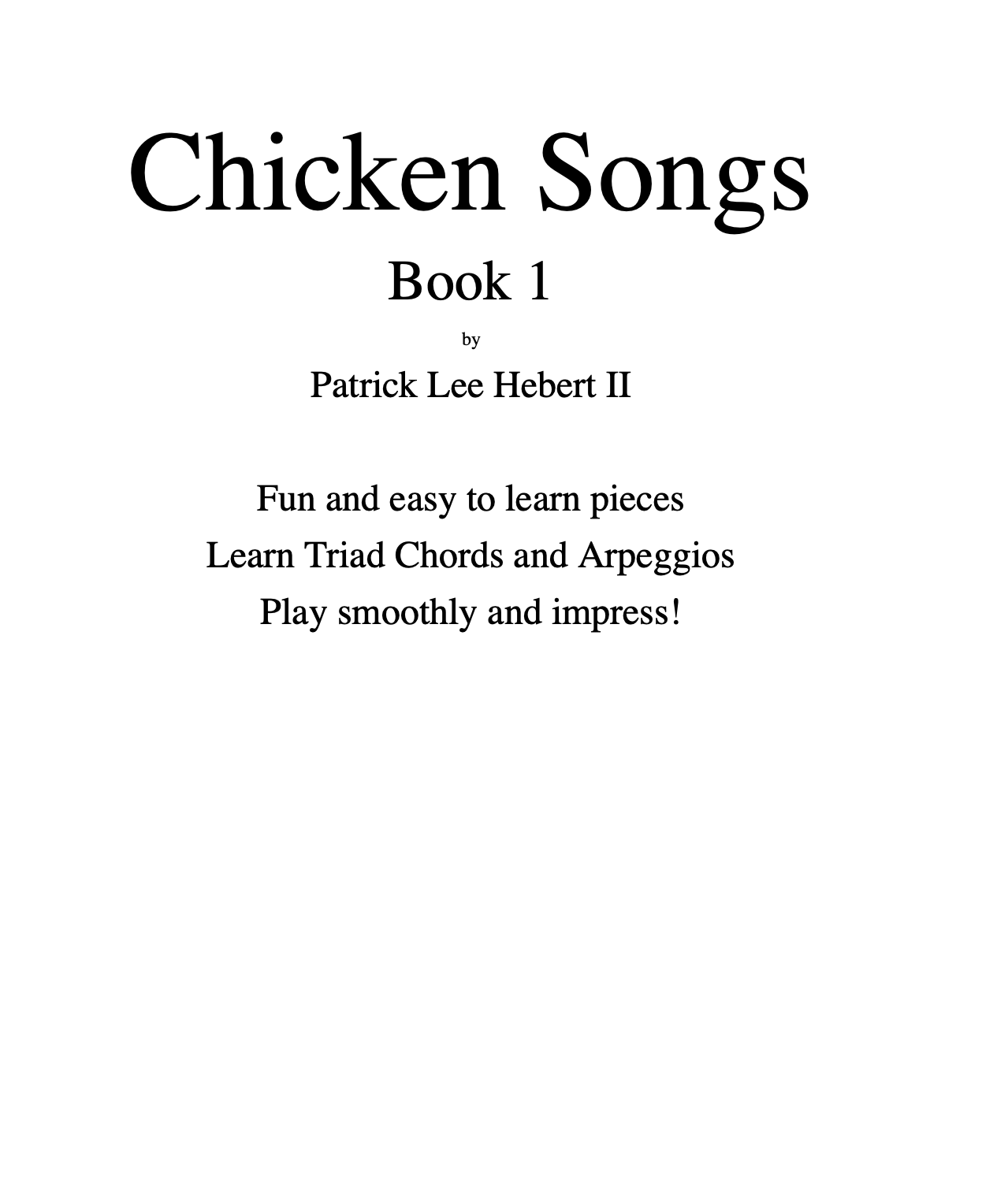 Preview of Chicken Songs - Book 1