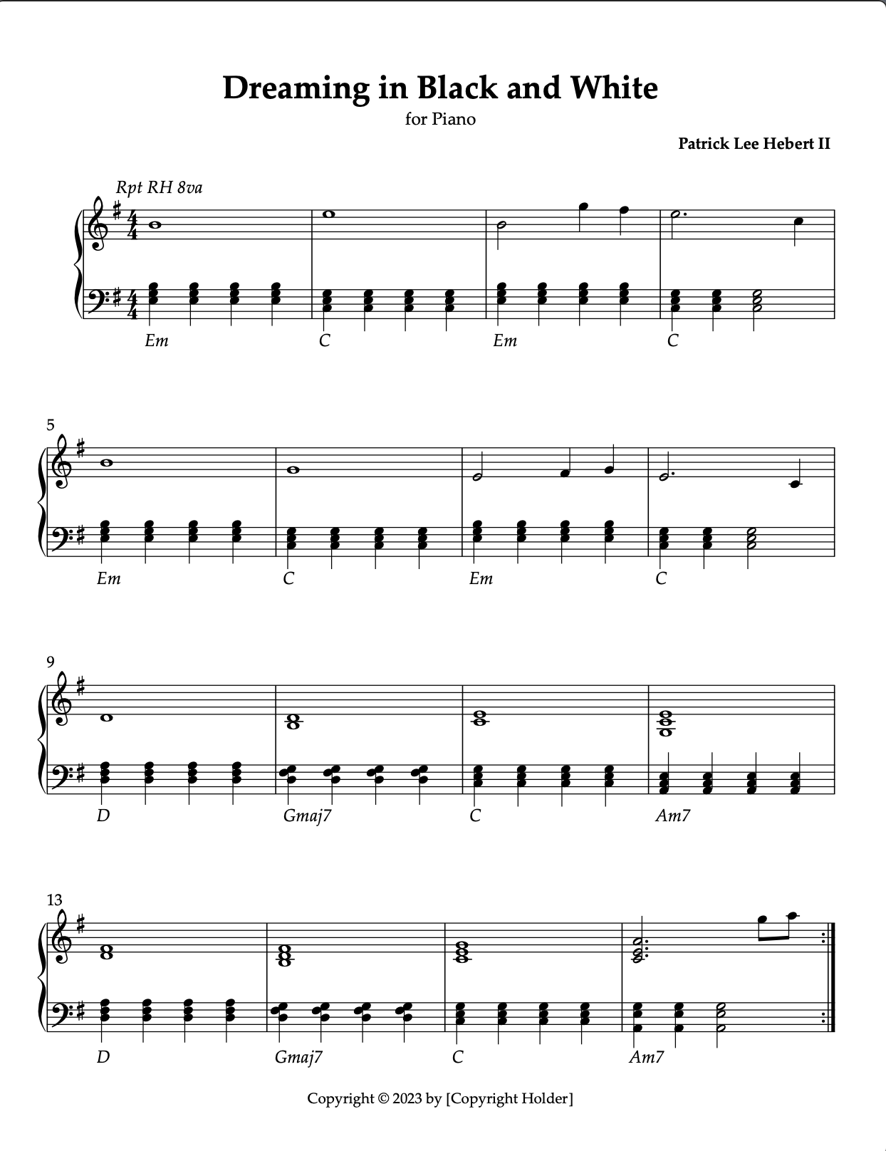 Preview of Dreaming in Black and White