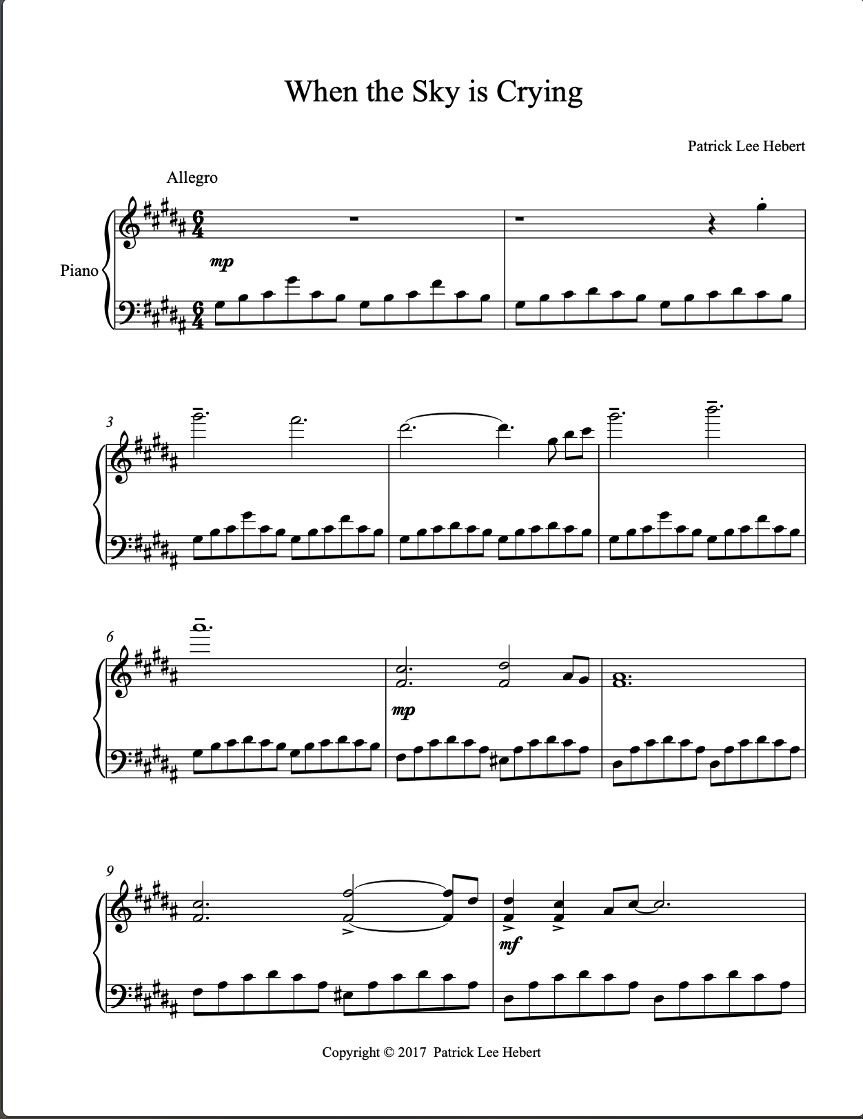 Preview of When the Sky is Crying
